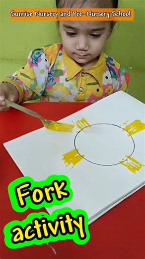 18K views · 120 reactions | Fork activity for fine motor development and creativity building in children. #sunrisenurseryschool #sunriseldh #bestpreschoolludhiana #bestplayschool #earlylearning #playbasedlearning #bestschoolludhiana #shapes | Sunrise Nursery School | Facebook
