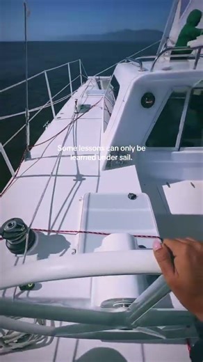 The best learning experience moves with wind + sails #sailing #oceanlife #adventure