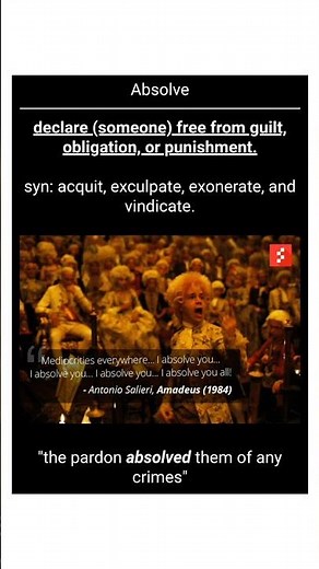 Absolve | meaning & examples | Word of the day #learnenglish #englishvocabulary #vocabulary #mozart