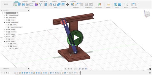#mechanicalengineering #machinedesign #kinematics #quickreturnmechanism #fusion360 #python #engineeringanalysis #courseproject | Swaranjali Khot