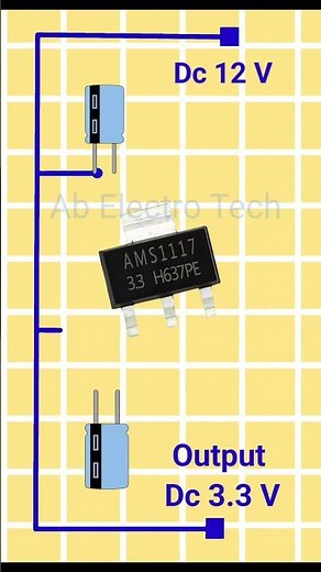 12 V Dc To 3.3V Convert With Smd Voltage Regulators|| #ytshorts #electronics