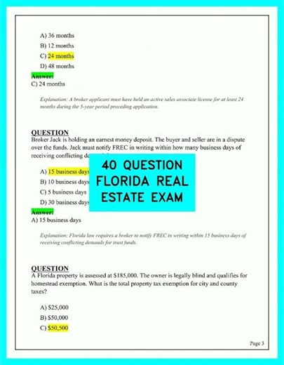 Florida Real Estate Exam 2026: 40 Vital Law Questions to Pass Fast!