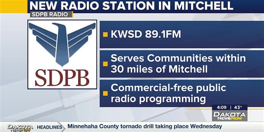 South Dakota Public Radio announces new Mitchell-area radio station