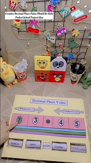 Creative Decimal Place Value Model#DecimalModel #SchoolProject#games#Activity#learn#DIYProject#viral
