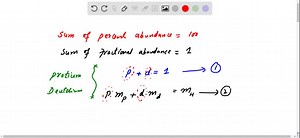 SOLVED:The chemical atomic mass of hydrogen, with the two stable isotopes  ^1 H and  ^2 H (deuterium), is 1.00798 u. Use this value to determine the natural abundance of these two isotopes.