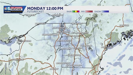 Video: See when snow clears out Monday in Vermont, New York