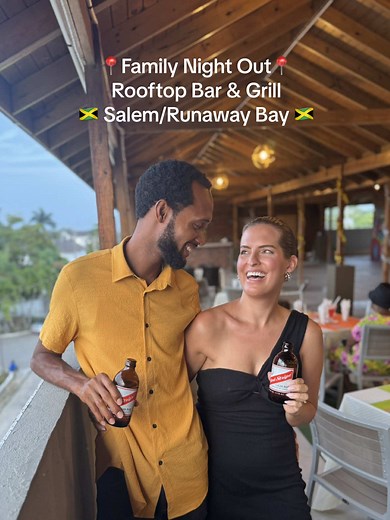 Family Night Out at Rooftop Bar in Runaway Bay, Jamaica