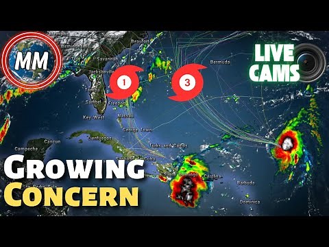 Potential Hurricane Impacts To The U.S. East Coast and Bahamas | Now with LIVE Caribbean Cameras
