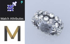 【MatrixGold】吸管功能应用-Match Attributes【珠宝建模的日常】 一起画珠宝
