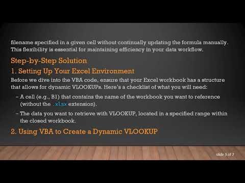 Mastering Excel VLOOKUP with a Dynamic File Name
