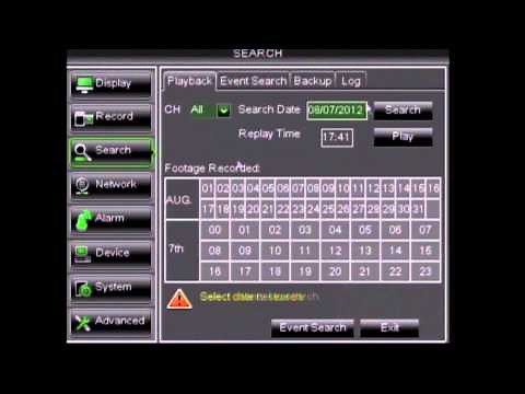 DEFENDER DVR Menu Navigation Walkthrough - 21000 Series