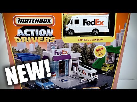 NEW Matchbox FedEx Package Center Action Drivers Playset Review! #matchbox #diecast