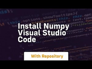 install numpy visual studio code