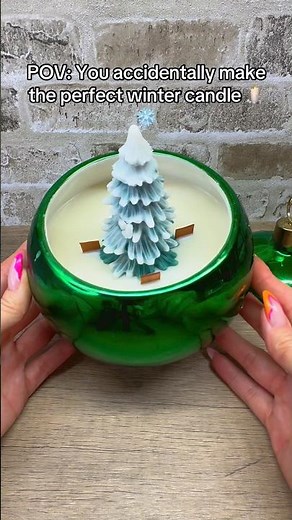 POV: Making the Perfect Winter Candle Everyone Thinks Is Store-Bought ❄️#candle #cristmasdecor #diy