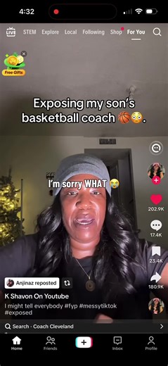 I open up the app and the first thing I see IS— 💀💀💀💀🤣 please tell me Coach answered that phone @K Shavon On Youtube 😭😭😭#itsforyall #itsforthefun