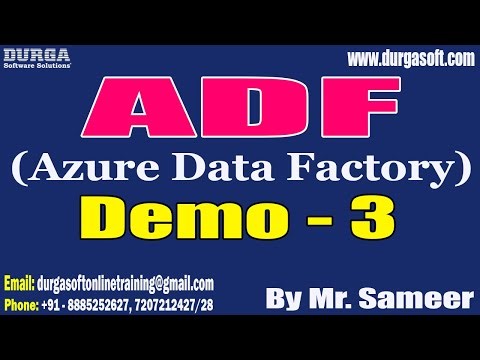 ADF (Azure Data Factory) tutorials || Demo - 3 || by Mr. Sameer On 30-01-2023 @8AM IST