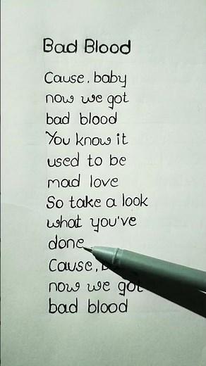 Bad Blood - Taylor Swift (lyrics)