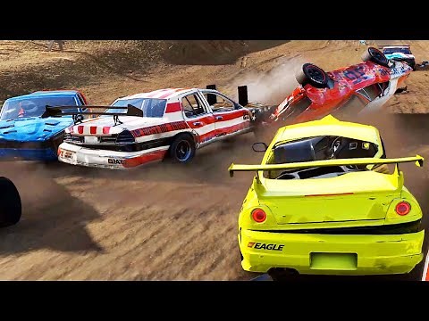 Wreckfest - Gameplay 4k Ultra Settings 60 FPS (Banger Race with Realistic Damage) |DestructionNation