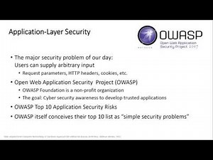 Network Security 8.1: Application Layer Security