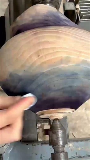 Making a Wooden Vase from Solid Wood #WoodArt #shortvideo #fypシ