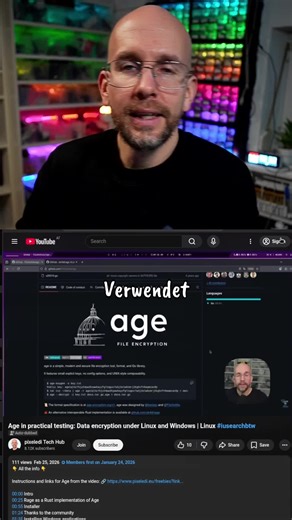 Verwendet ihr File Encryption Tools auf eurem System? Age als file encryption tool fuer einzelne files #security #linux #techtok #foryou