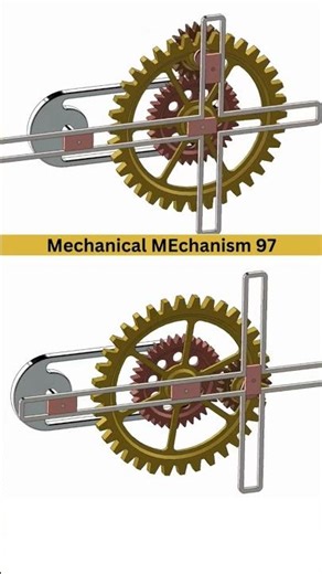 2 in 1 Mechanical Mechanism Explained | 3 Gear Sliding Bar System CAD Animation