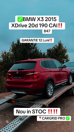 BMW X3 2015 xDrive 20d 190 CP – Nou în Stoc!