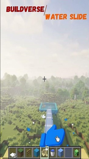 SUPER FAST Water Slide in Minecraft 🌊#MinecraftShorts #WaterSlide #AquaPark