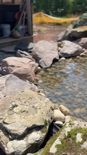 Just about wrapped up with this 25x35 pond less water wall.💧 #waterfall #pondless #aquascape #waterfeature | Clean Cut Land & Aquascapes
