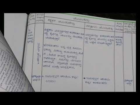 8th class kannada lesson plan Raamadhaanya Charite 🖊