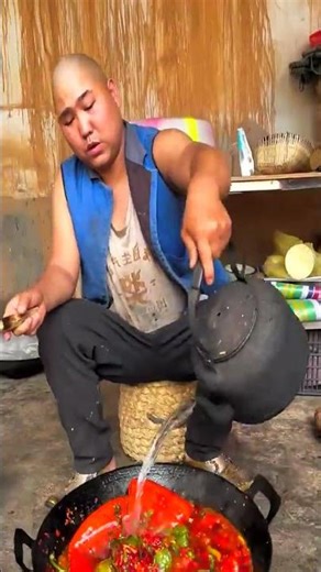 An old chef making delicious green vegetables #cooking#amsr#mukbang#foodshort #part2