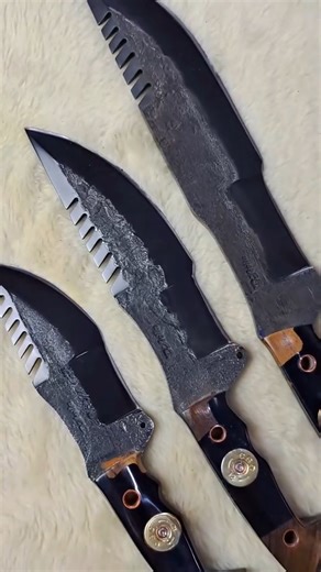 11 reactions · 5 comments | Same legendary Tracker profile. Three sizes. Zero fuss. Forged by hand, balanced in the hand, and tough enough for fishing trips, camp cook-ups, and off-road missions. Which size is going in your kit?  #TrackerKnife #HandForged #HandmadeKnives #AdventureKnife #BushcraftAustralia #AussieOutdoors #CampingAustralia #CampCooking #CatchAndCook #FishingAustralia #OffRoadAustralia #4x4Australia | Davila.australia | Facebook