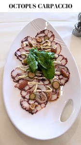 Michael Ponzio on Instagram: "Octopus Carpaccio… step by step 👇 This is an awesome way to make an elegant octopus appetizer! We served this last week at @parkridgecc as part of our Italian Osteria Menu. If you prefer using the octopus for a fish salad or grilling, you could stop after step 2 and cool it down, then use it however you would like) 1. Fill a pot with water, salt, lemons, celery, onions and chili flakes and boil for 10 minutes 2. Add the octopus for the pot and simmer for 1 hour unt