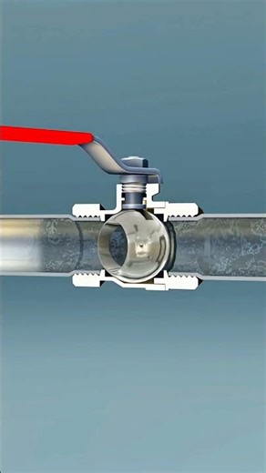 Water ball valve working principle explained ✅ #engeneering #mechanism #plumbing