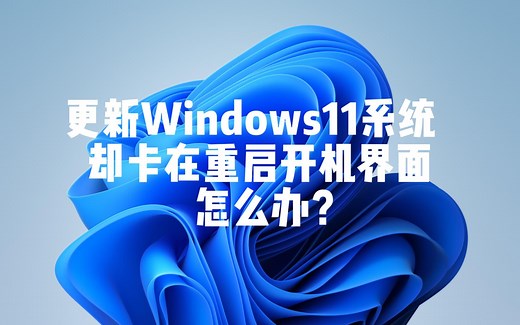 更新Windows11卡在开机界面解决办法