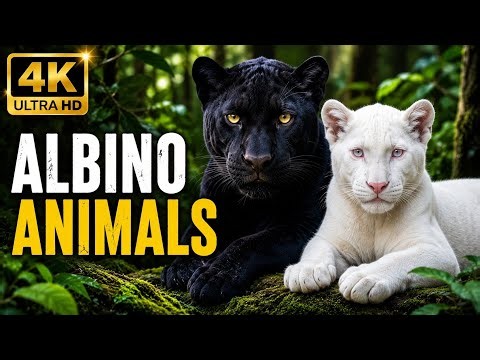 Beautiful Albino Animals in Nature 🤍 | 4K Ultra HD