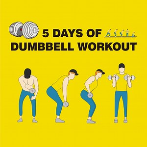 5 Days Of Full Body Dumbbell Workout [Infographic]