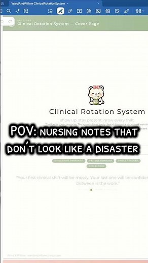 I built the nursing notes template I always wanted #nursingstudent #studywithme