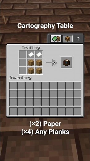 How to CRAFT CARTOGRAPHY TABLE! 🛠️ Crafting Station Burst #11 #Minecraft #Shorts