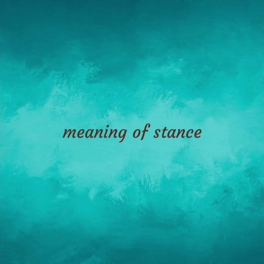 Stance | meaning of Stance