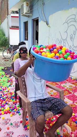 2.6K views | Pour 10,000 ping pong Balls Challenge [ Multi Color] #reels #challenge | Vk challange Vlog | Facebook