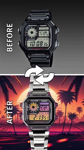 Transform Your Casio AE-1200 with the '80s Miami' Mod