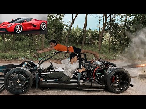 Awakening Homemade Ferrari Engine | 5000°c . Red Fire Exhaust