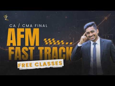 Big Announcement 🚨 Free AFM Fast Track for CA/CMA Final | CA Tabish Hassan [AIR-10]