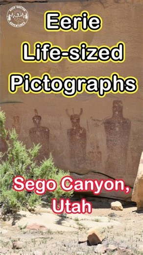 Ancient Life-sized Pictographs of Sego Canyon, Utah | Rock Art | #Shorts #history
