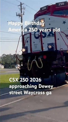 Happy Birthday America 🇺🇸 CSX 250 and 2026 rolling on the CSX Jesup subdivision into Waycross ga