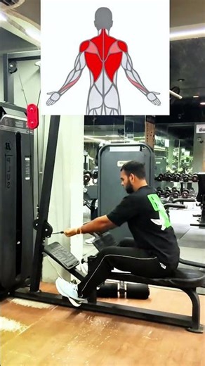 Wide Seated Cable Row (Wide Grip) | Full Back Target 🎯 | Best Back Width Exercise 🔥