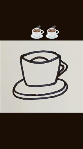 How to draw cup plate ☕☕ Easy method #cupdrawing #drawing