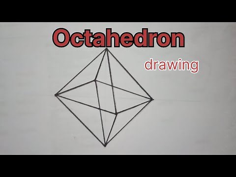 How to draw an Octahedron | step by step tutorial|geometry