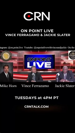 Never miss an episode of •On Point Live• with former NFL stars Vince Ferragamo, a former Rams quarterback, and Jackie Slater, a Hall of Fame offensive tackle! See the game through the eyes of seasoned professionals. 🏈✨ 🎙️🏈 ON POINT LIVE 🏈🎙️ TUESDAYS 4pm Pacific | SATURDAYS 8am Pacific #football #rams #nfl #sportstalk #sportsradio #sportspodcast #jackieslater #vinceferragamo | CRN Talk